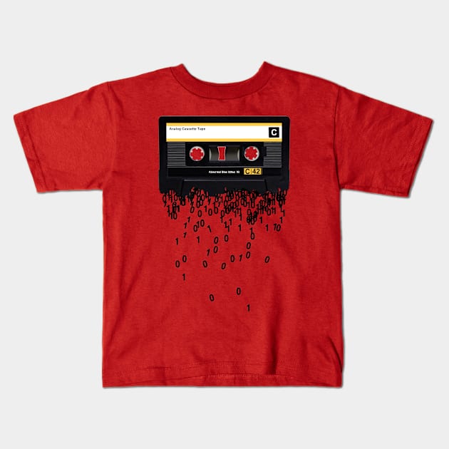 The Death Of The Cassette Tape Kids T-Shirt by wanungara